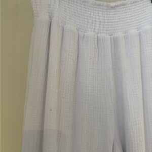 Z Supply White Smocked Waist Pants